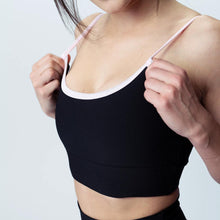 Load image into Gallery viewer, Black &amp; Baby Pink Conquer Sports Bra
