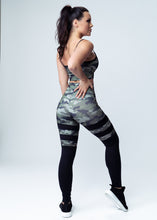 Load image into Gallery viewer, Black &amp; Camo Conquer Striped Pants
