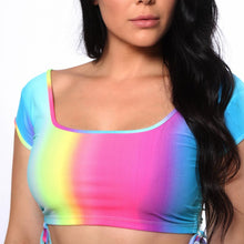 Load image into Gallery viewer, Rainbow Purpose Collection Crop Top
