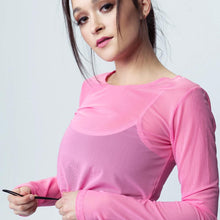 Load image into Gallery viewer, Killin&#39; It Long Sleeve Mesh Top Pink
