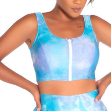 Load image into Gallery viewer, Tie Dye Summer Collection Zipper Crop Top *LIMITED EDITION*
