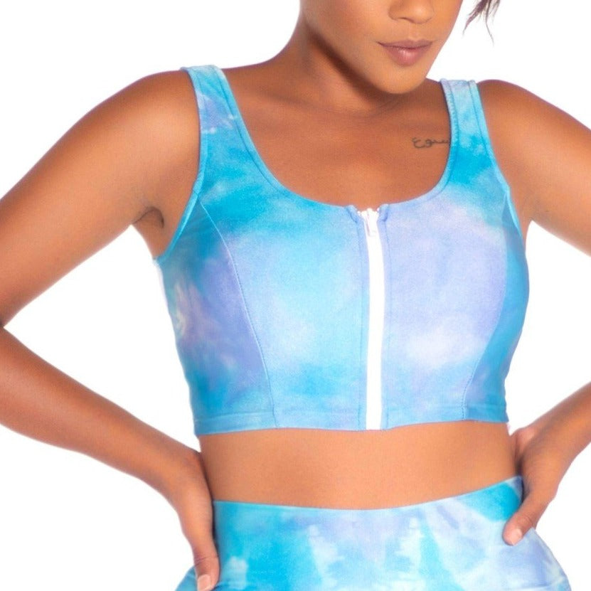 Tie Dye Summer Collection Zipper Crop Top *LIMITED EDITION*